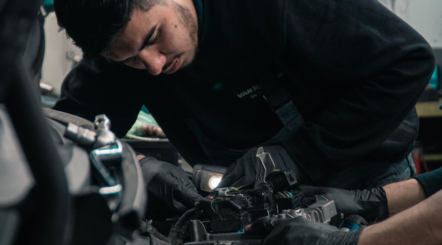 Auto mechanic team photo