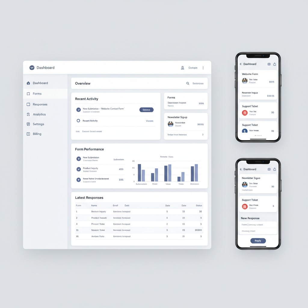 Example of a clean, simple contact form on a small business website