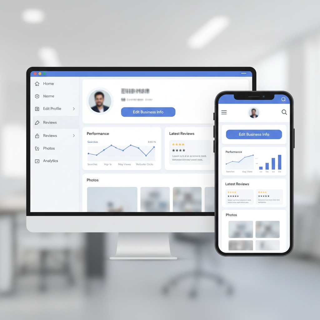 Google Business Profile dashboard showing a completed business listing