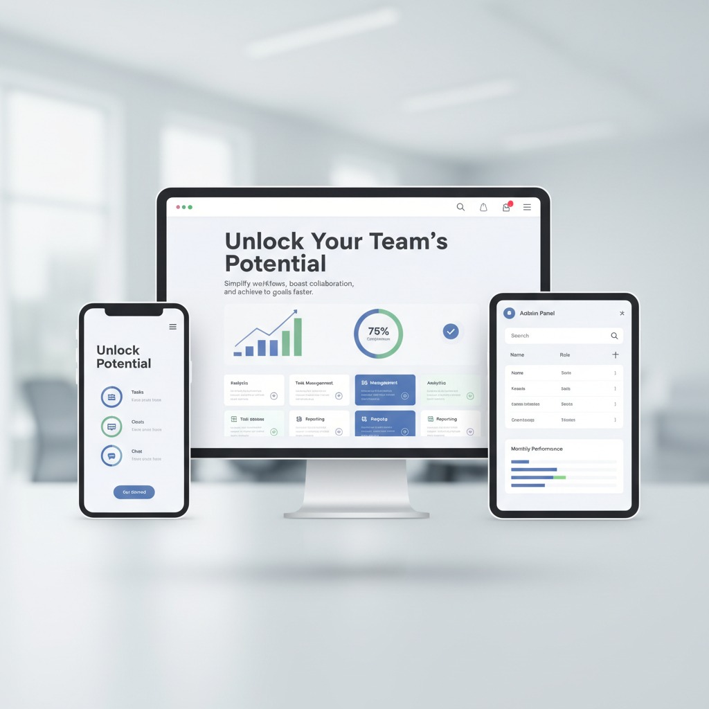 Example of a small business homepage with a clear headline stating what the business does and where it operates