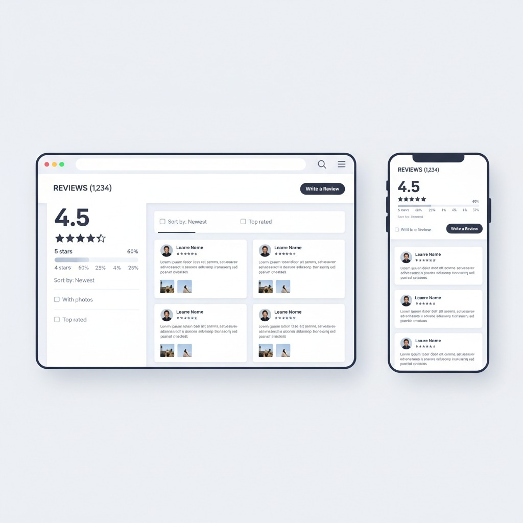 Customer reviews section on a location page showing city-specific testimonials