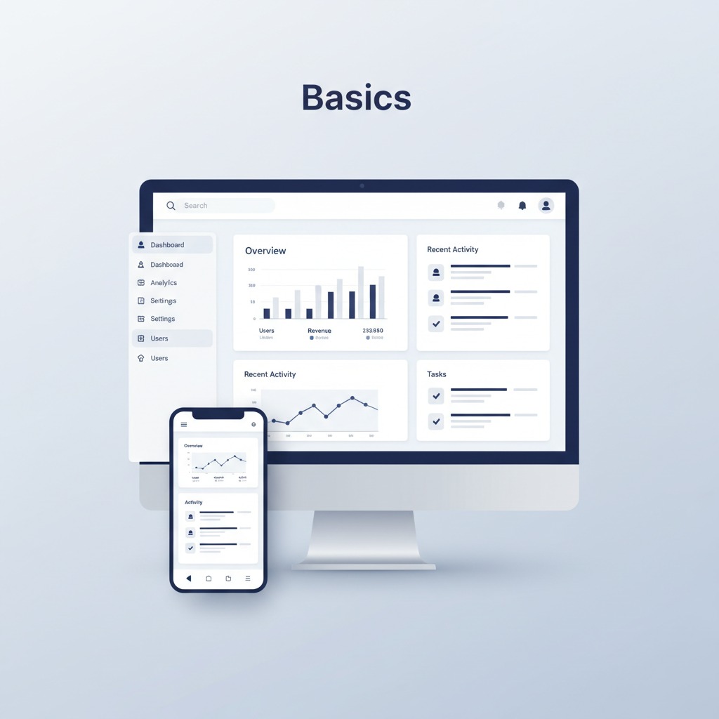 Clean website layout on a laptop screen