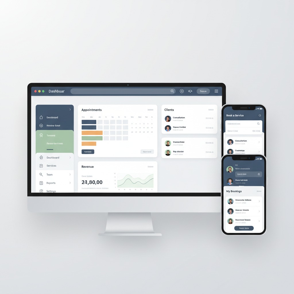 Service business website displayed on a smartphone showing tap-to-call phone number and clear navigation