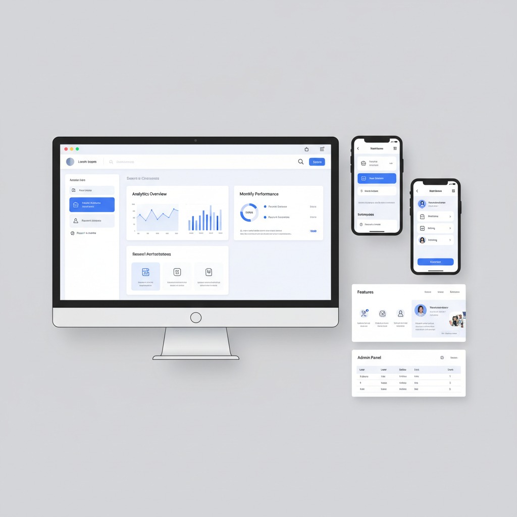 Wireframe showing the recommended layout structure for a small business service page with labeled sections