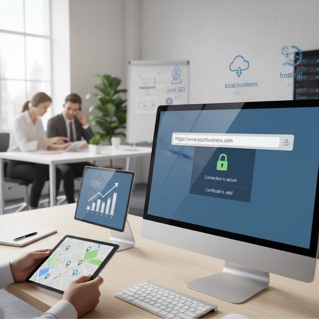 Browser address bar showing the padlock icon and HTTPS