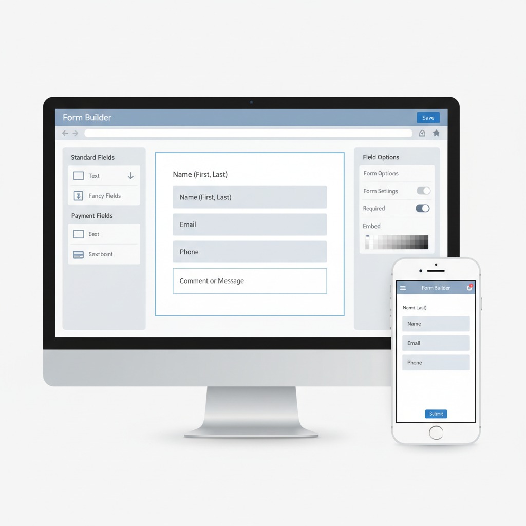 WPForms drag and drop form builder interface in WordPress